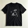 Space Camping TShirt Tent Under Saturn Graphic Tee Funny Astronomy Shirt Cute Galaxy Tee Gift For Space Lovers Camper Gift