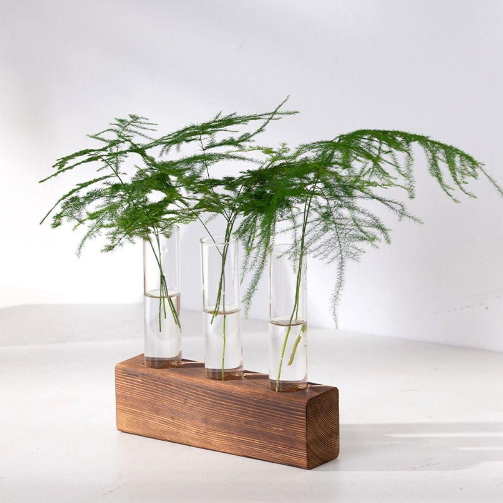 Transparent Glass Hydroponic Plants Container 3/4/5 Test Glass Tube Vases Test Tube Vases Weddings