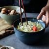 Ретро-керамическая миска Yijia под глазурью - Универсальная для риса, рамена и супа.