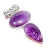 Ювелирное украшение ручной работы из серебра 925 пробы с драгоценным камнем Sage Amethyst 2,17 дюйма AH-936