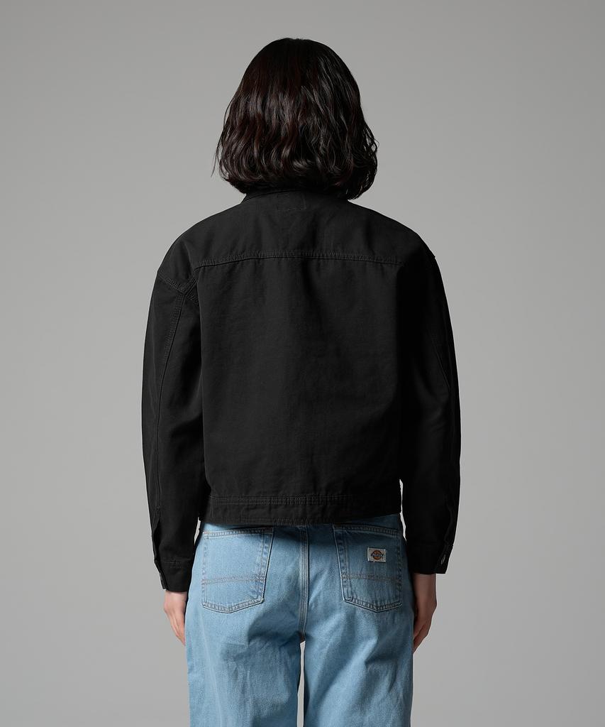 Dickies Women'S New Duck Canvas Washed Jacket Black