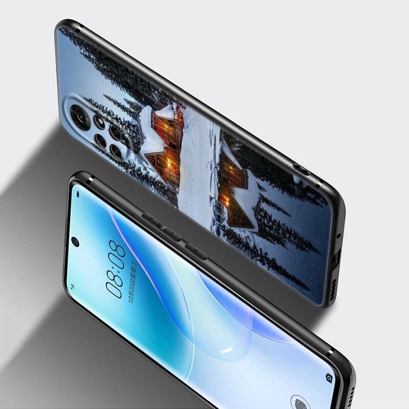 Чехол для телефона с зимним светом и снегом для Huawei Honor 60 50 SE 30S Mate 30 20 10 Lite 40 Nova 9 8 Pro Y60 8i 7i 7SE 5T Premium