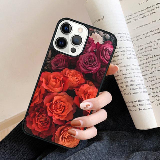 Чехол для телефона с цветком Красная Роза Для iPhone 17 Air 16 15 14 plus 12 13 pro max coque Оболочка Fundas
