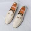 Men Luxury Leather Shoes Casual Moccasins Mens Fashion Slip-on Summer Party Wedding Loafers Men Light Comfortable Driving Flats