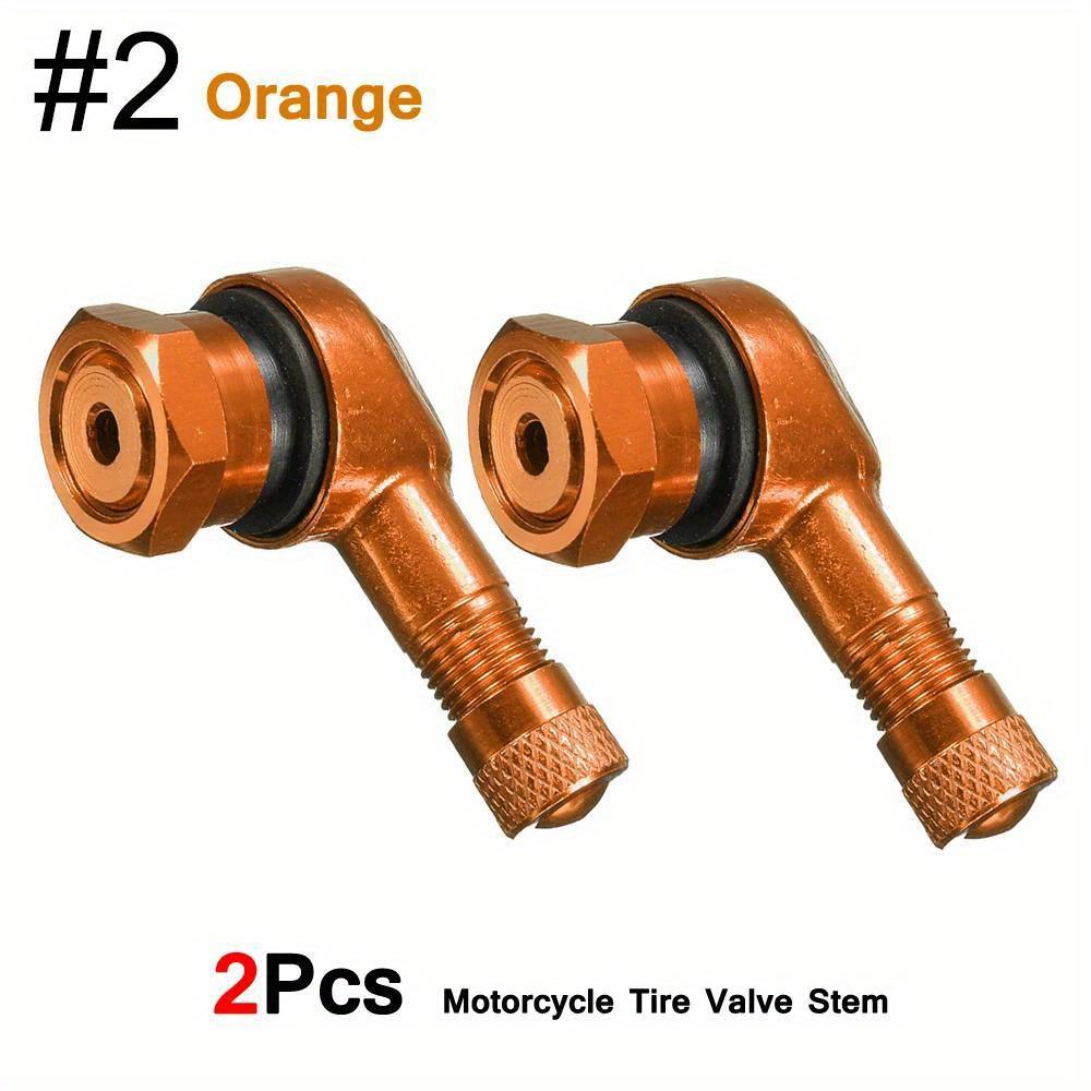 2Pcs 90 Degree CNC Motorcycle Tire Valve Stems -Universal Motorcycle Aluminum Wheels Tire NCY Leak-proof TWPO Valve Caps