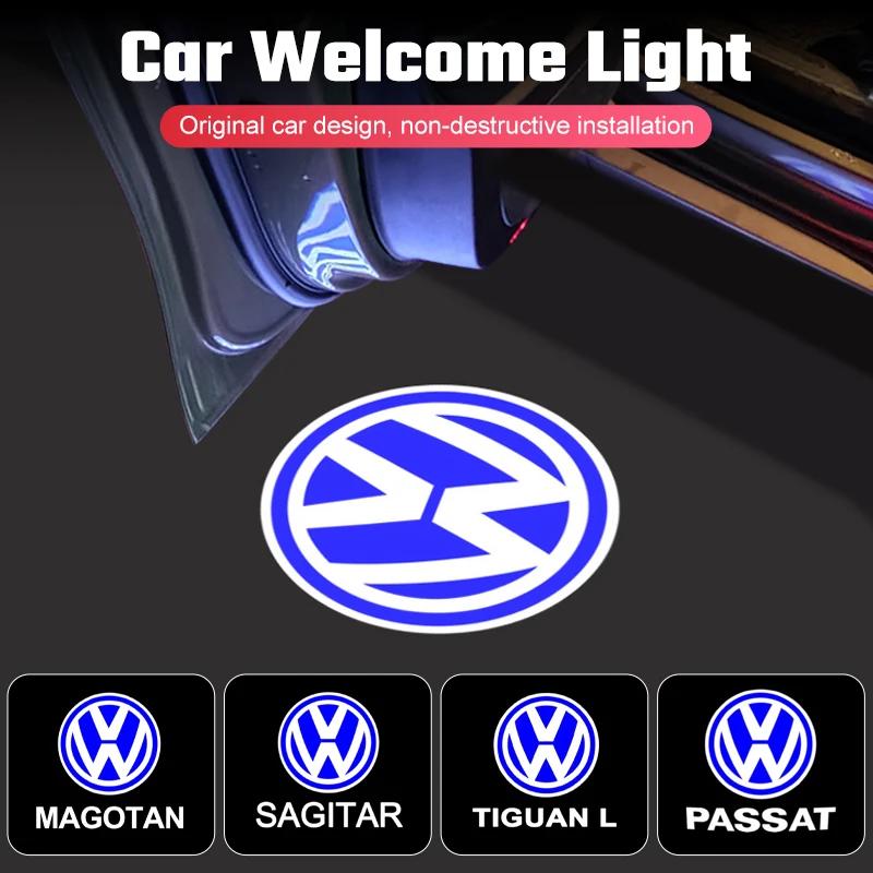 2026 Hot For VW VOLKSWAGEN LED Car Door Welcome Logo Projector Ghost Shadow Light For VW Volkswagen Tiguan MK1 MK2 Sagitar Passa