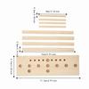 9pcs Beige Wood Finish Bow Making Tool Multi Size Adjustable Wooden Bow Maker  Party Decorations