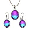 Tourmaline Set Gemstone Gift Wedding Party Bi-Color Pendant,Earring,Ring