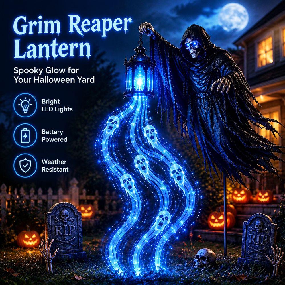 Creepy Ghost Light Stake Auto On Off Halloween Decoration Outdoor Garden