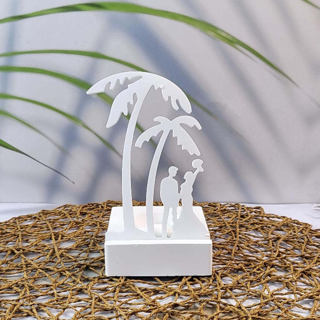Two Coconut Tree Candlestick Molds Candle Holder Silicone Molds Combination Casting Moulds Decorations Plaster Molds