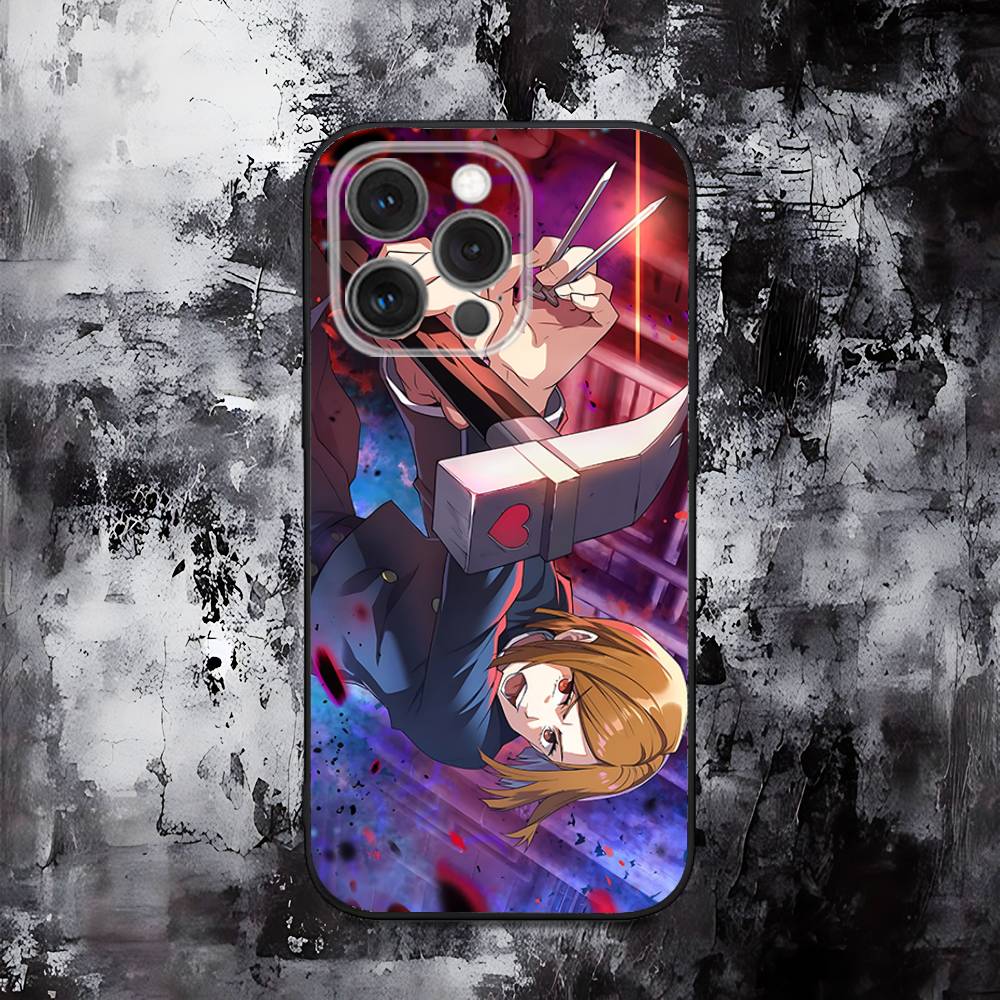 Чехол для телефона Jujutsu Kaisen Нобара Кугисаки Для iPhone 16,15,14,13,12,11,Pro,Max,Plus,X,XS,SE,E,Mini,Мягкий силиконовый черный чехол