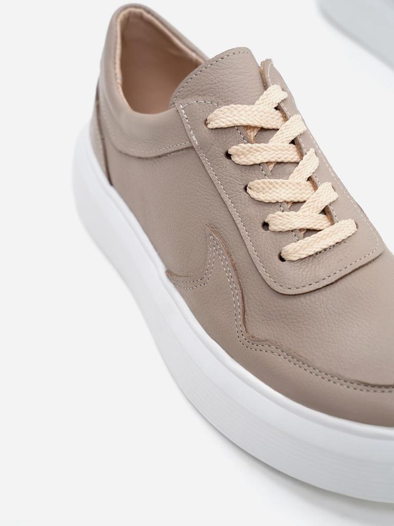 Кожаные кеды на высокой подошве ISSA Plus