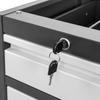 Mega-M tool cabinet for workbenches 1 drawer + 1 cabinet with doors W-37 cm x D-48.6 cm x H-50 cm system 01 graphite/gray front N
