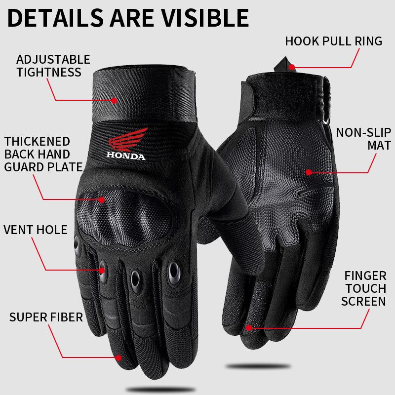 Motorcycle Safety Defense Motocross Gloves Touch-screen Outdoor Driving For Honda CB CB400 CB650F CBF Africa Twin CRF1100L CRF LR0
