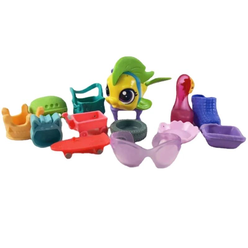 Hasbro Littlest Pet Shop Мультяшная Q-версия Животное Мини-подставки Котенок с короткой шерстью Собака Милый Большеглазый Детские Фигурки Игрушка