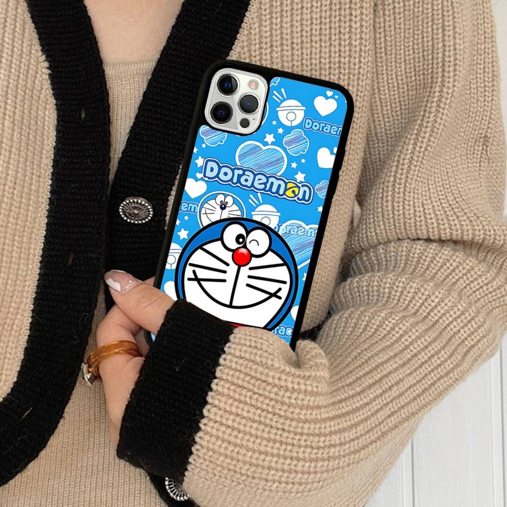 Cute Cartoon D-Doraemons Phone Case For IPhone 17 16 Pro Max 11 12 13 14 15 Hard PC+TPU Bracket Back Cover