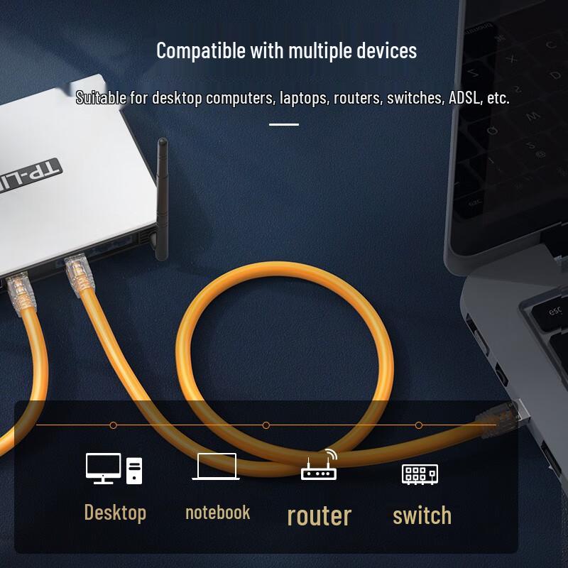 Неэкранированный сетевой кабель Choseal Cat6A из чистой меди, 10 Gigabit