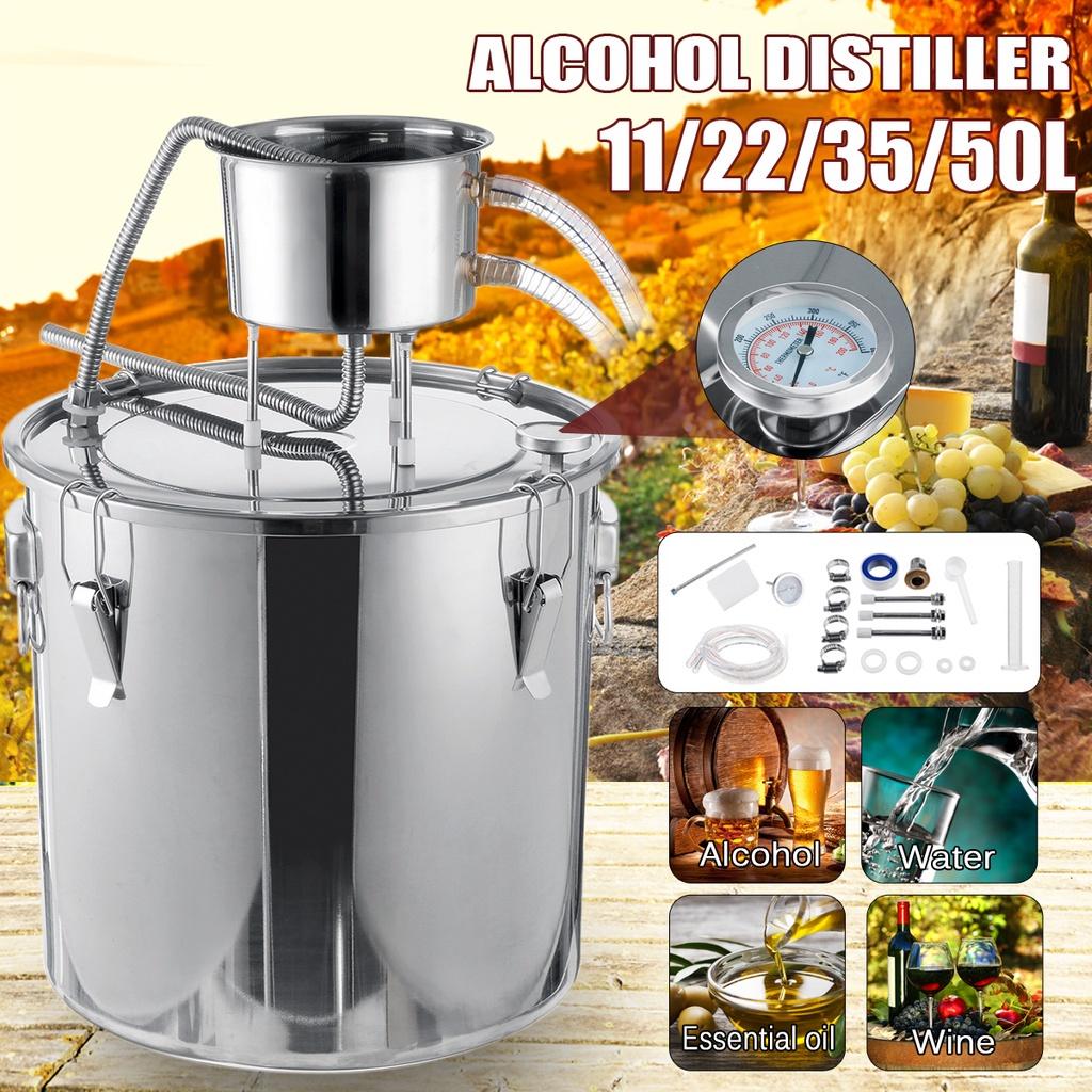 50/35/22/11L Alambic Moonshine Alcohol Stainless Still Copper DIY Home Brew Water Wine Essential Oil Brewing Distiller