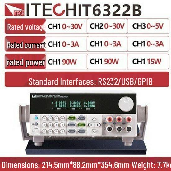 ITECH Edex IT6322A/IT6332A High-Precision Tri-Channel Programmable DC Power Supply