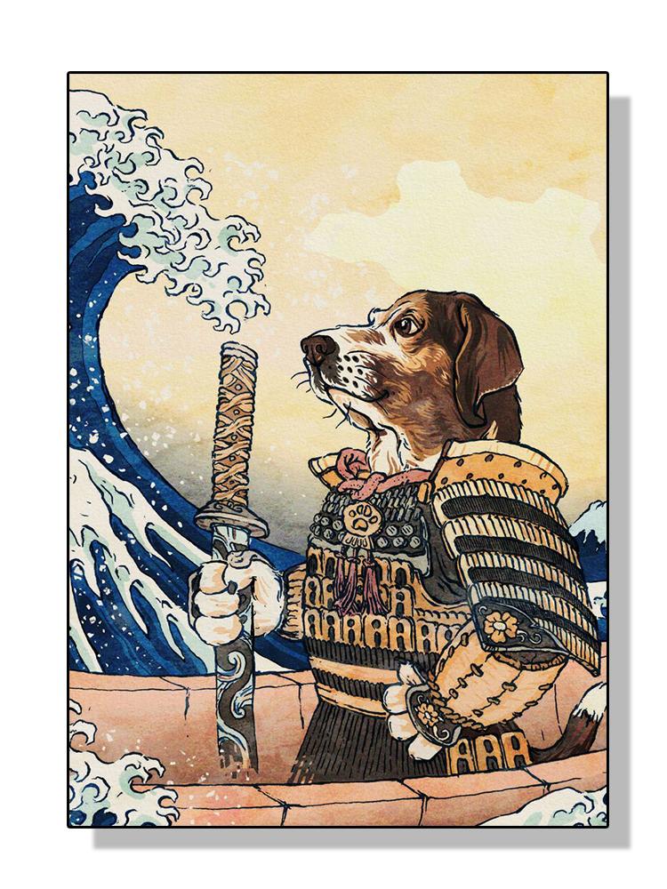 Винтажный бигль без зонтика, художественные постеры, холст, картина маслом, пейзаж, забавная собака, настенная картина для комнаты, домашний декор, Cuadros