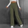 Women's Fashion Casual Solid Color Micro Flared High Waisted Pants Slim Fit Autumn And Winter Women's Clothing Pants