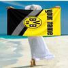 Personalized customized proof beach towel with BVB logo pattern - soft, absorbent,quick-drying,perfect