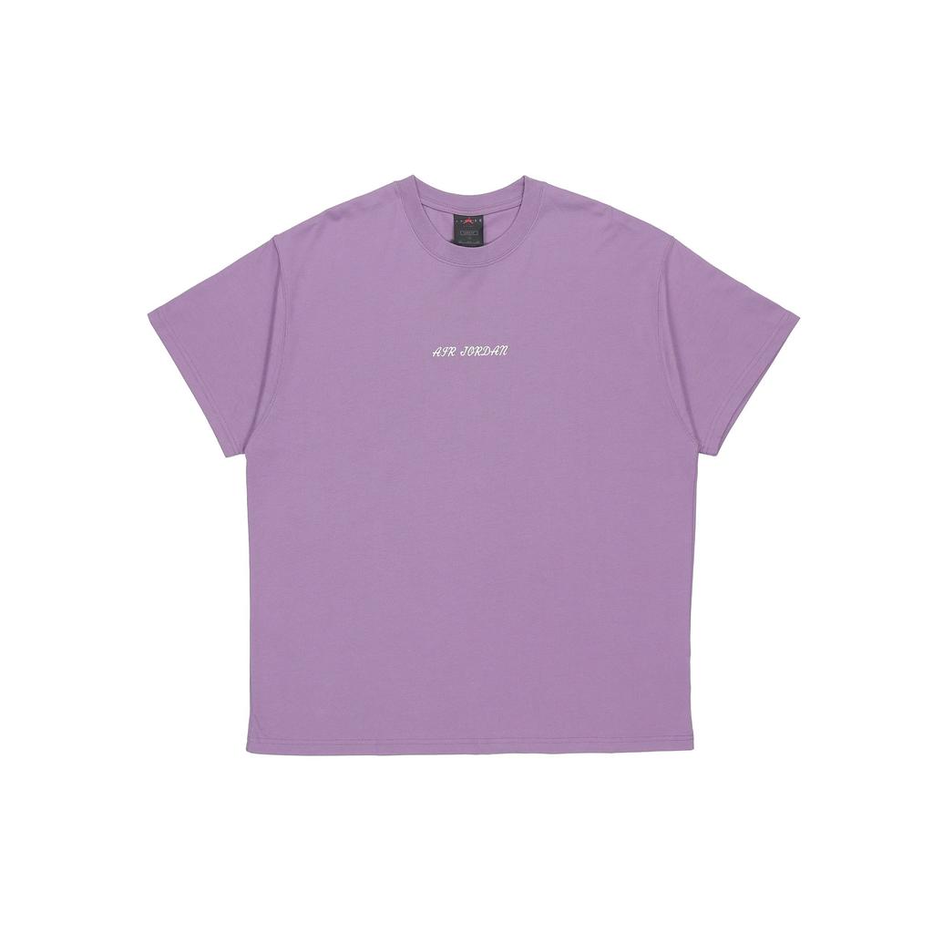Мужская футболка Air Jordan Sportswear с круглым вырезом и короткими рукавами, серая, фиолетовая, DQ4960-574