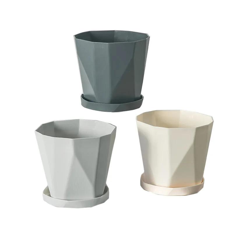 Пластиковые цветочные горшки для помещений и улицы, цветочные горшки большого диаметра, суккулентные растения, зеленые растения