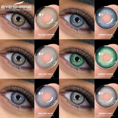 1 пара цветных контактных линз для глаз зеленые линзы годовые косметические серые зрачки цветные контактные линзы линзы для голубых глаз