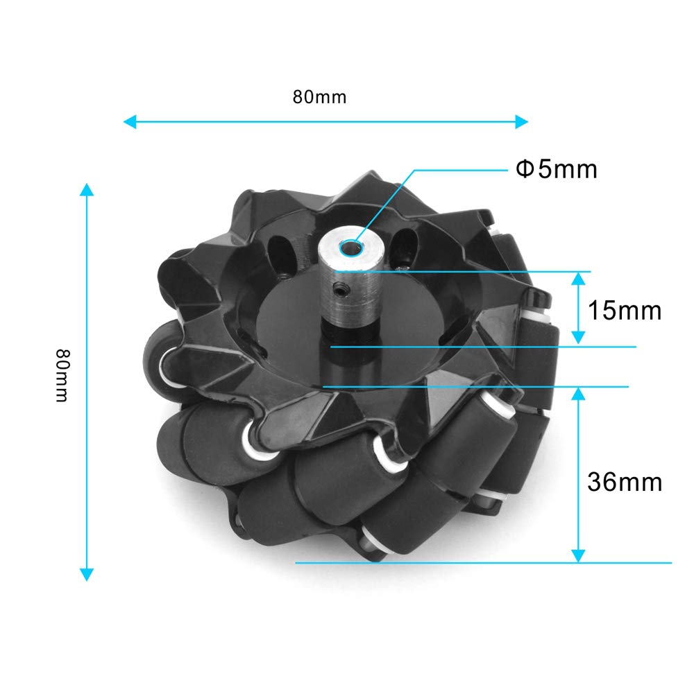 OSOYOO Mecanum Wheel Robot Car Chassis 4WD 80 мм DC12V Motor Smart Robot Mini 4WD Dolly Robot STEM Assembly Toy Arduino Raspberry Pi micro bit