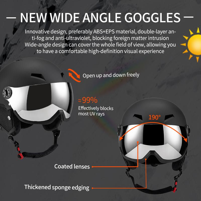 RS High Quality ABS With Visor Winter Sports Ski Designed for Skiing Snow Helmet