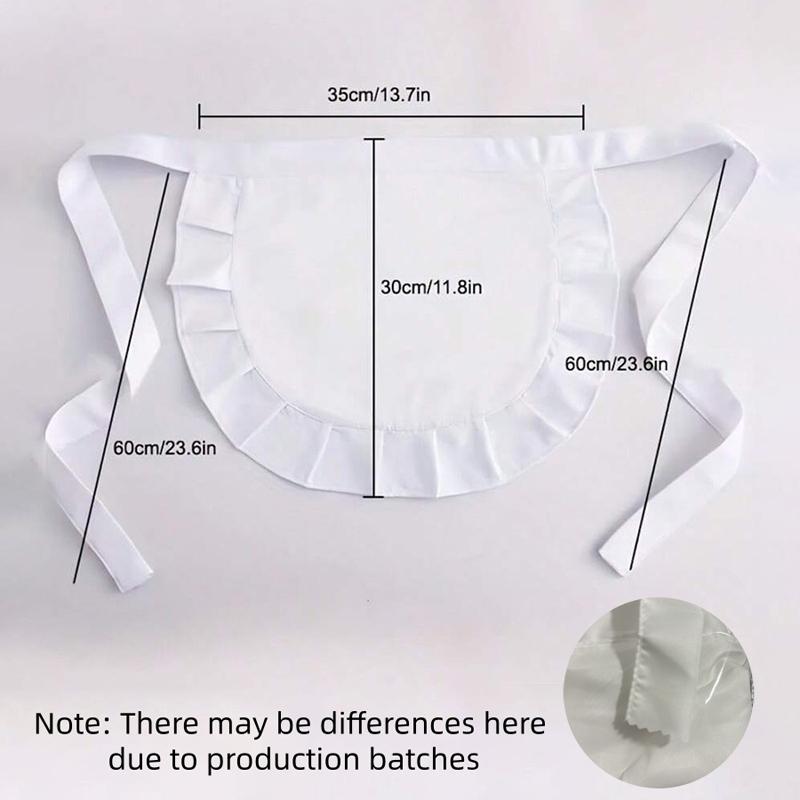 1 шт., ролевой костюм, фартук на талии, колготки, подарок для кухонной вечеринки, однотонный кружевной фартук, официант, подарок для парного костюма