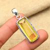 Citrine Gemstone Handmade 925 Sterling Silver Jewelry Lovely Pendant Gift For Her