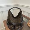 Vintage Leopard Print Tote Bag Women'S College Style Large Capacity Backpack Commuter Shoulder Messenger Bag