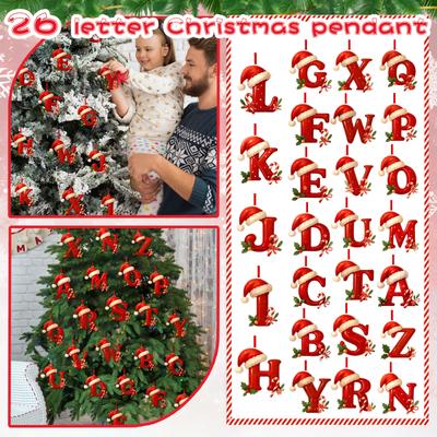 26 Letter,Christmas,Ornaments,Acrylic,1