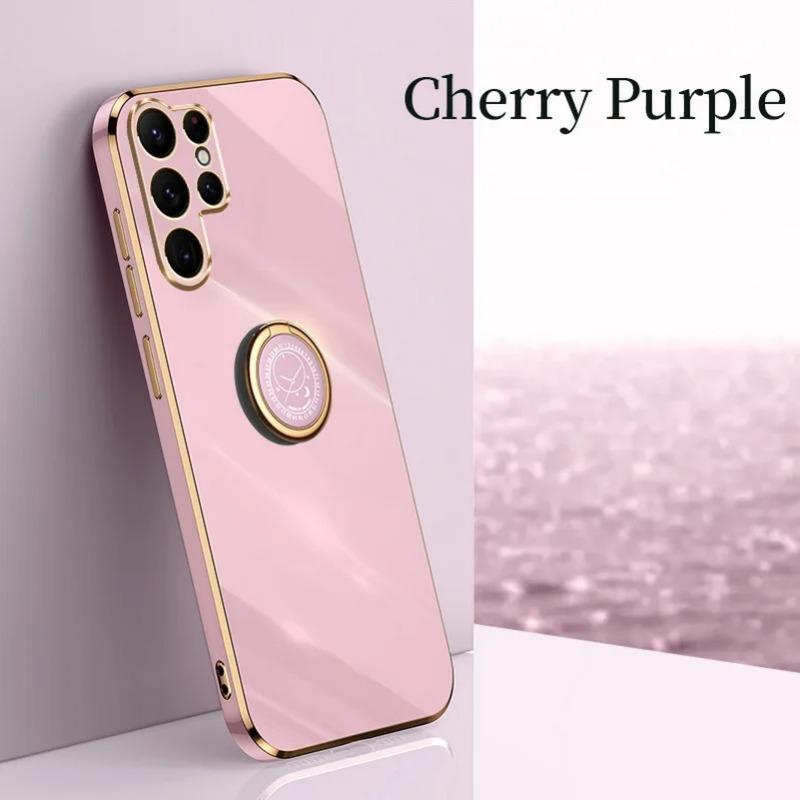 Для Samsung S25 Ultra S25 + чехол-кольцо-подставка-держатель для телефона Чехол для Galaxy S24 Ultra S23 FE S22 Plus S21 S20 Покрытие Мягкий силиконовый противоударный чехол