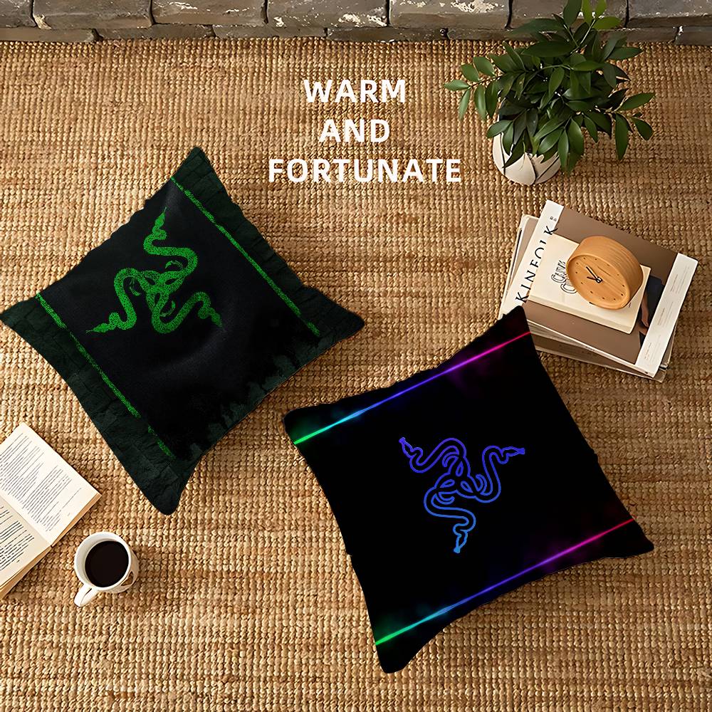 R-RAZER Логотип Игровой Змея Мультяшная Наволочка Мультяшный Подарок Чехол на Подушку Спальня Дом Диван Стул Сиденье Декор Чехол на Подушку