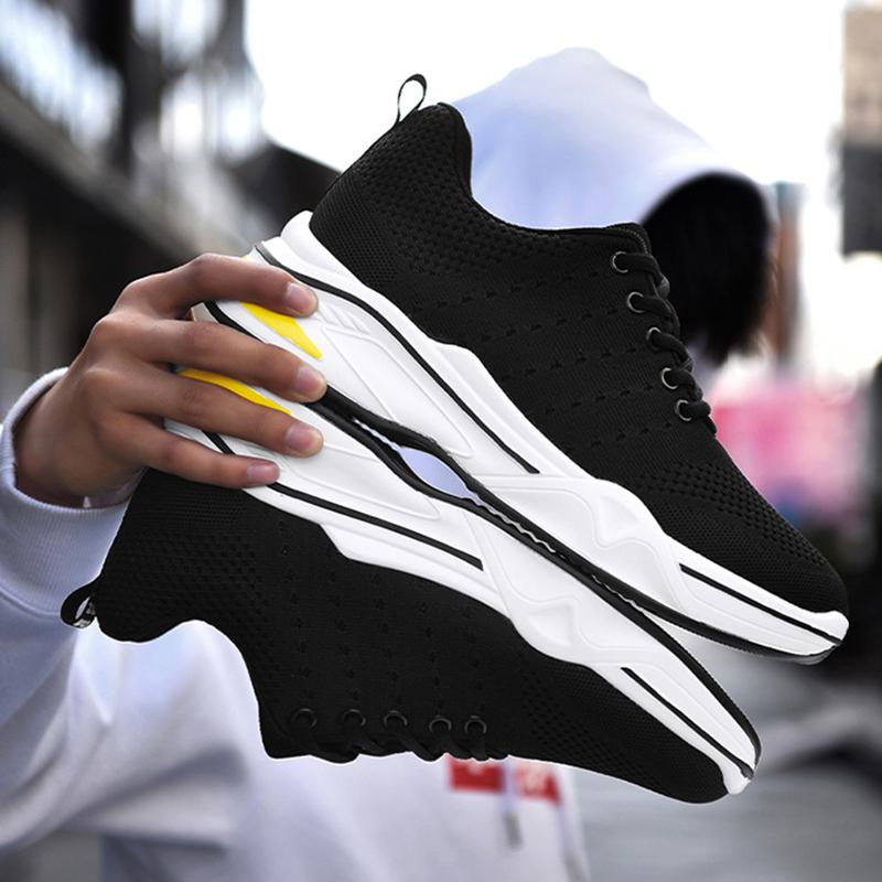 Мужская обувь для увеличения роста, дышащая, нескользящая, с толстой подошвой, спортивная обувь для повседневного бега на открытом воздухе, стелька 4/6/8 см, повседневная обувь для увеличения роста