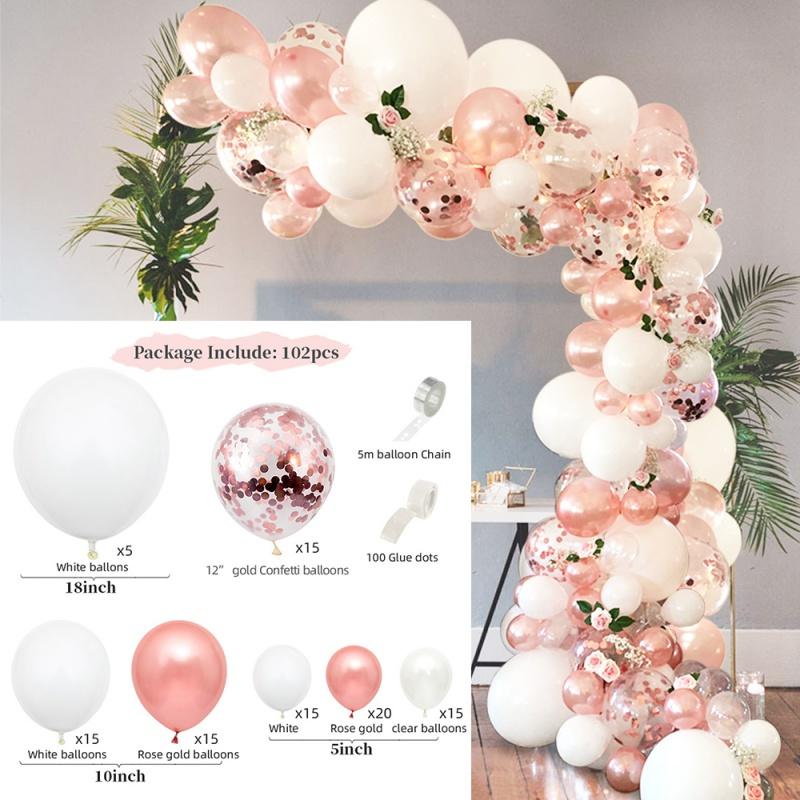 Розовый комплект арки из воздушных шаров, воздушный шар, гирлянда с бантом, воздушные шары, свадебный декор, детский душ для девочек, день рождения, взрослый, девичник, воздушный шар