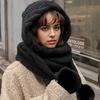 Neck Warmer Knitted Hat Scarf Set Ear Protection Neckerchief Fashion Women Hooded Scarf  Outdoor