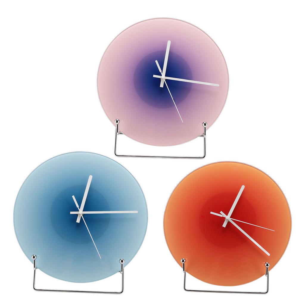 Кварцевые настенные часы 12 дюймов на батарейках Стеклянные Бесшумные Круглые настенные часы для гостиной кухни Cla