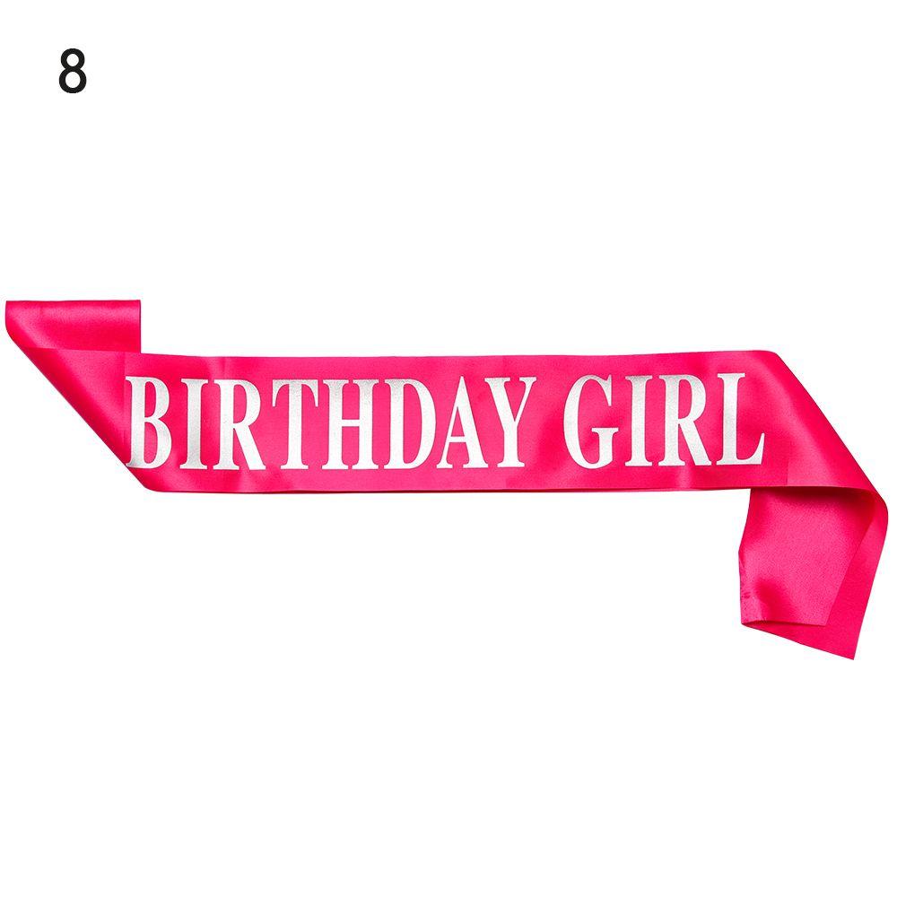 Gifts Glitter Party Decoration Ribbons Birthday Girl Shoulder Girdle Satin Sash