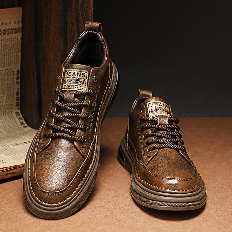 Мужские туфли Оксфорды из натуральной кожи Новое поступление Обувь для скейтбординга для мужчин Легкие спортивные кроссовки Элегантная деловая обувь