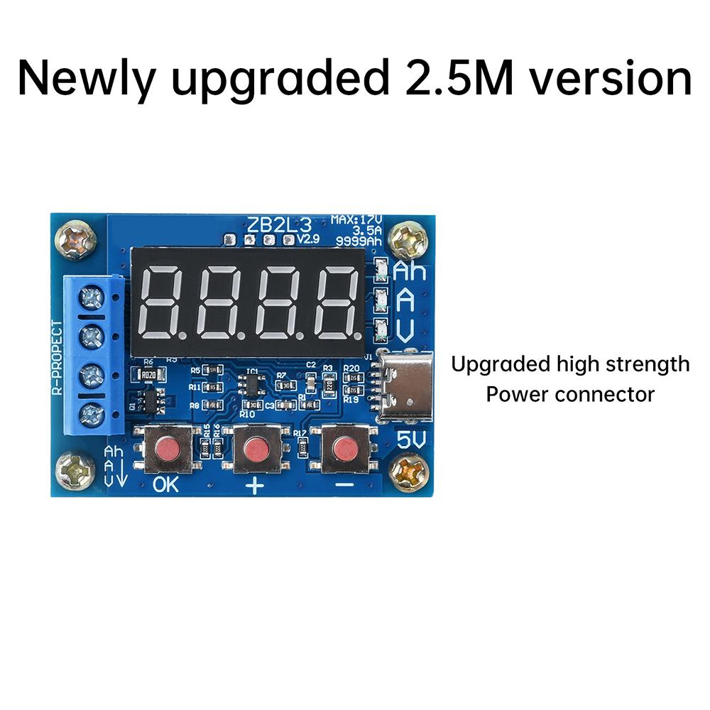 ZB2L3 DC 4.5-6V Digital Battery Capacity Tester Module Electronic Load Tester Resistance Type C Interface