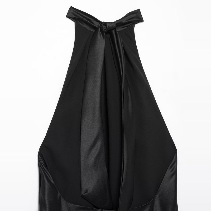 Kaslead New Arrival Women's Clothing Fashion Style Slim Fit Backless Silk Satin Texture Dress 3274548