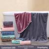 Customized Coral Fleece Bath Towel: Thick, Absorbent, Embroidered Sports & Fitness Gift Towel