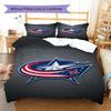 Columbus Blue Jackets Pattern Bedding Set Quilt Cover Pillowcase Home Decor Gift (1 * duvet cover + 2 * pillowcase, without core)