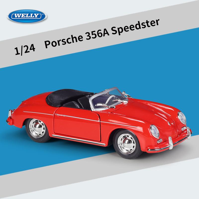 AABH1 WELLY 1:24 Porsche 356A Speedster Литой Модель Автомобиля Литье под Давлением и Игрушечные Транспортные Средства Коллекционируемая Игрушка Автомобиль Подарки на День Рождения Мальчику