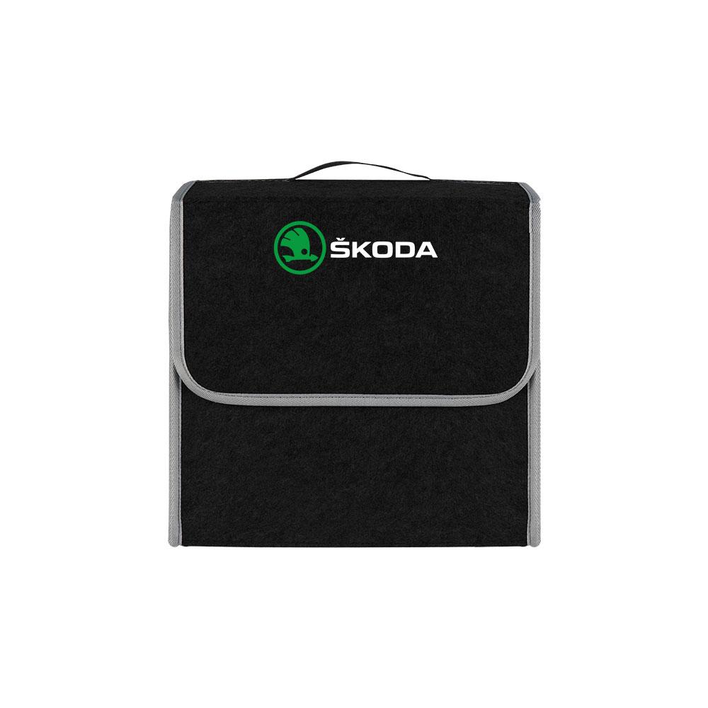 NADH5 Car Trunk Storage Box Foldable Felt Car Organizer Stowing Tidying Box Car Accessories For Skoda S Fabia Octavia VII Karoq Kamiq