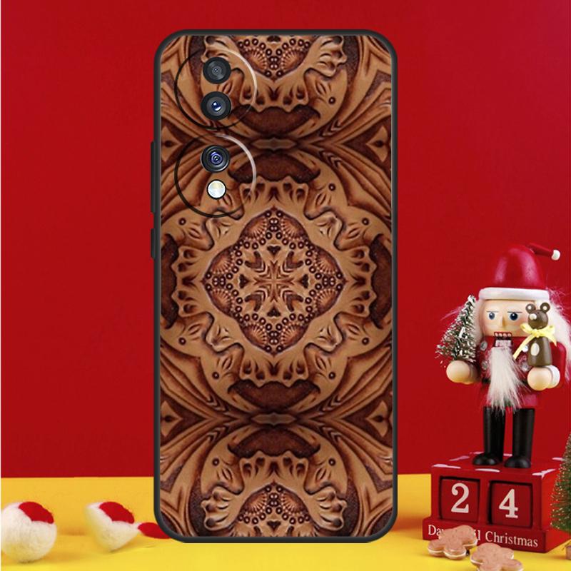 Коричневый Western Case с ручной тиснёной отделкой для Honor Magic 7 6 8 Pro Honor Win X9a X9b X9c X9d X8c X8b 50 70 90 200 400 Lite Чехол